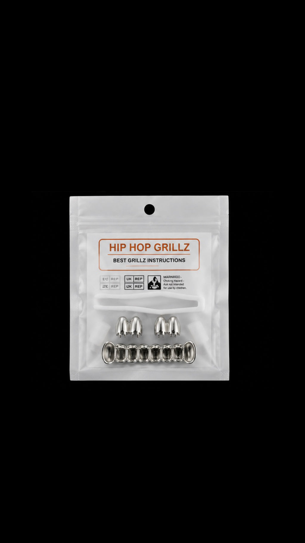 3 Piece silver grillz