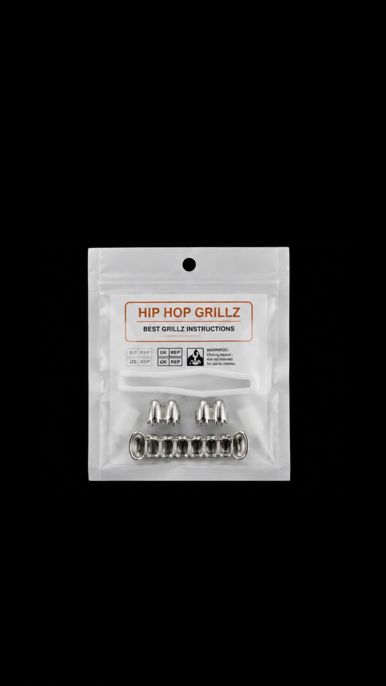 3 Piece silver grillz