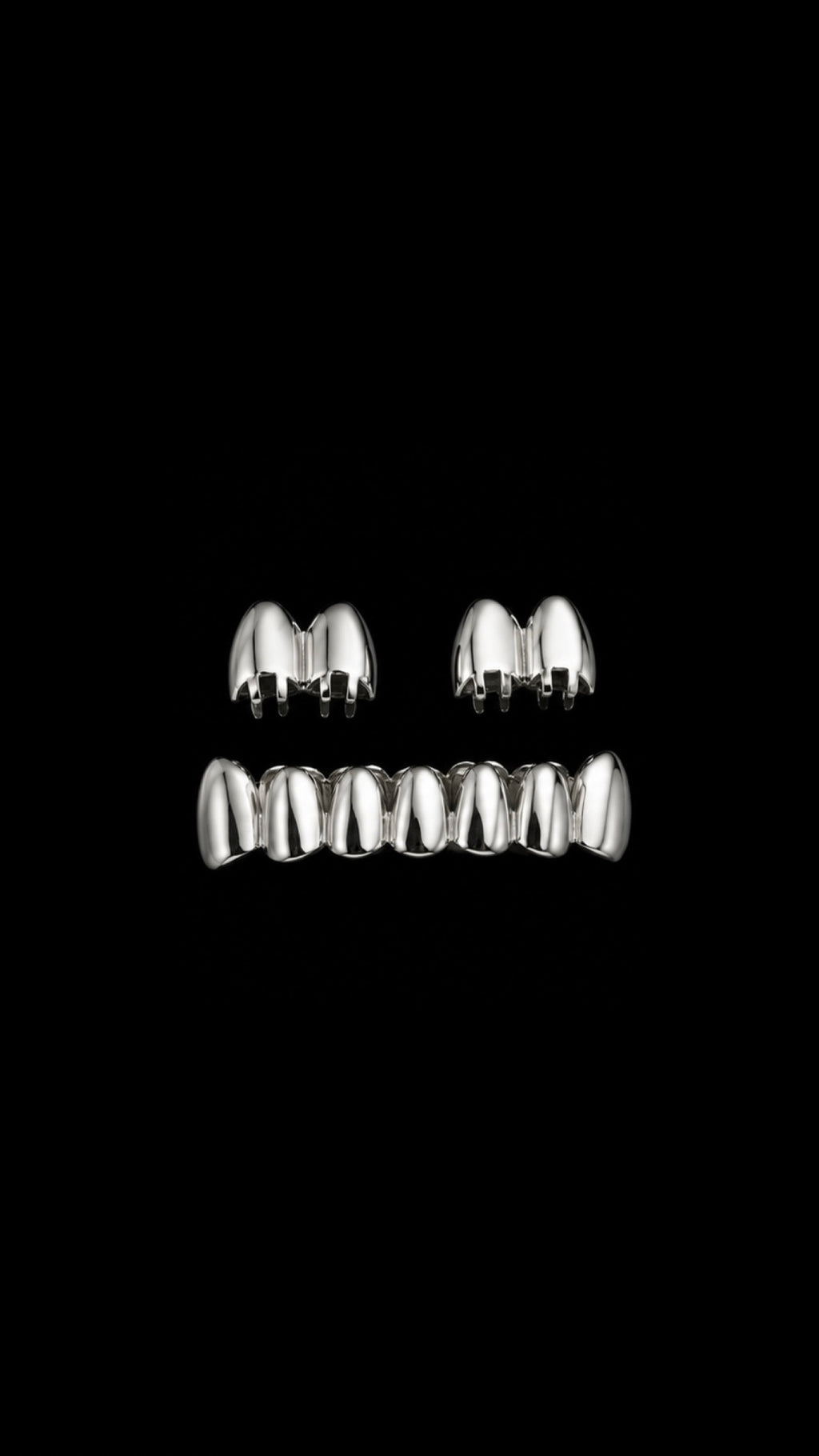 3 Piece silver grillz