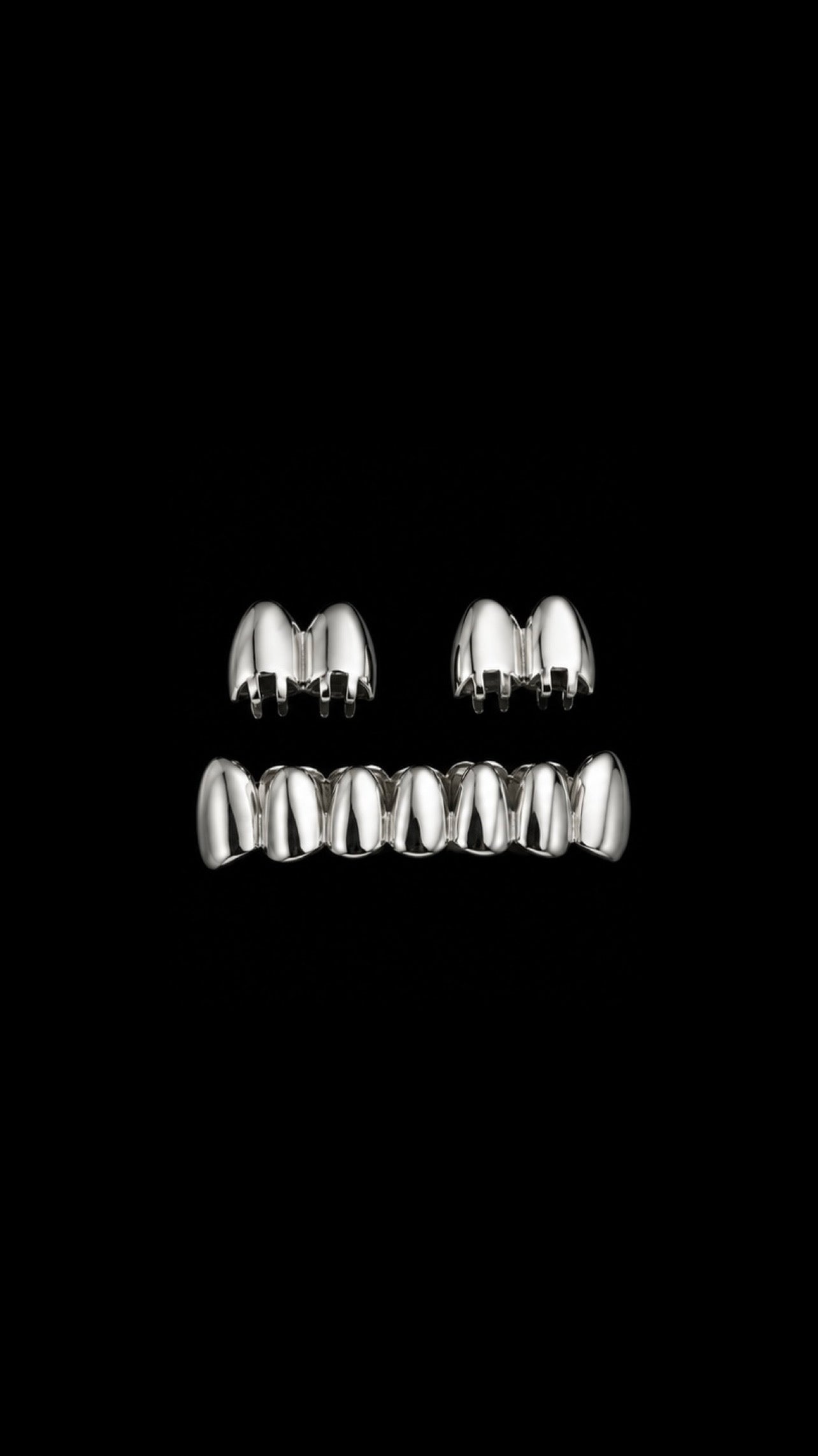3 Piece silver grillz