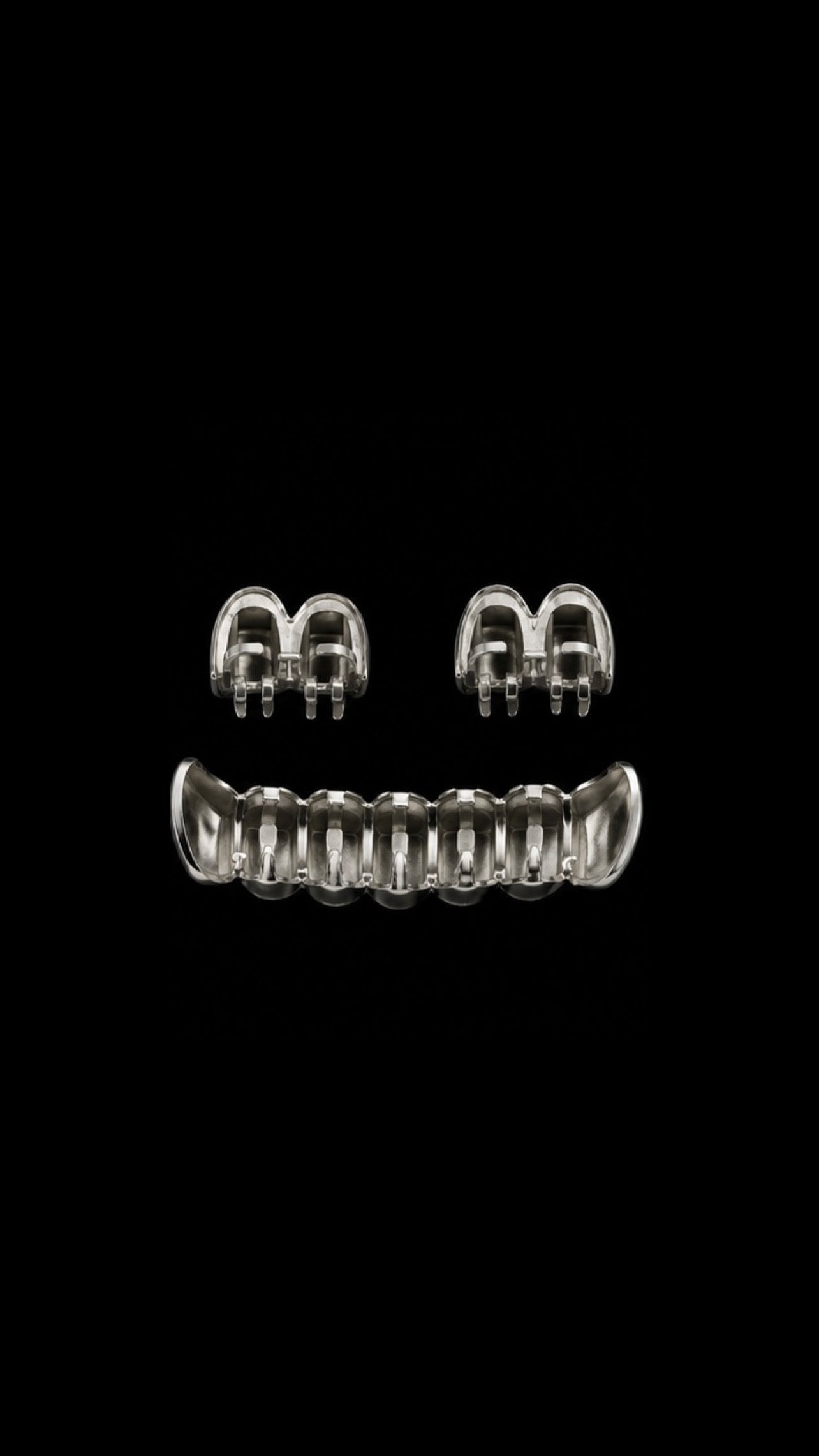 3 Piece silver grillz