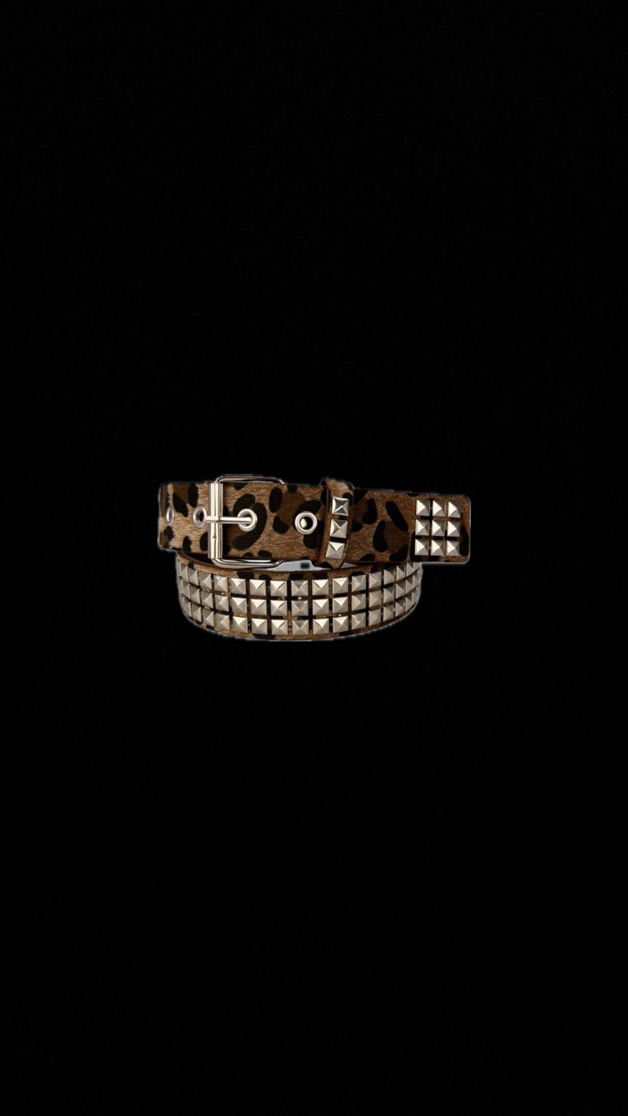 Animal Print studded belt