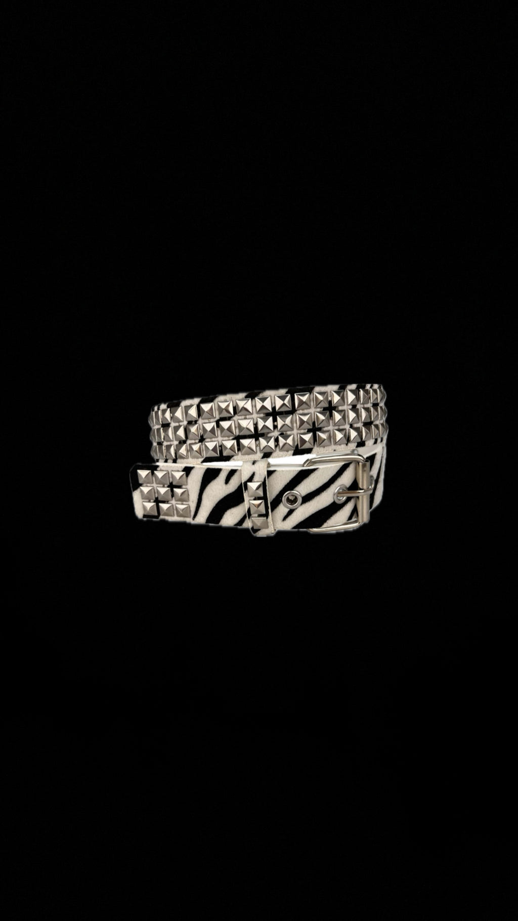 Animal Print studded belt