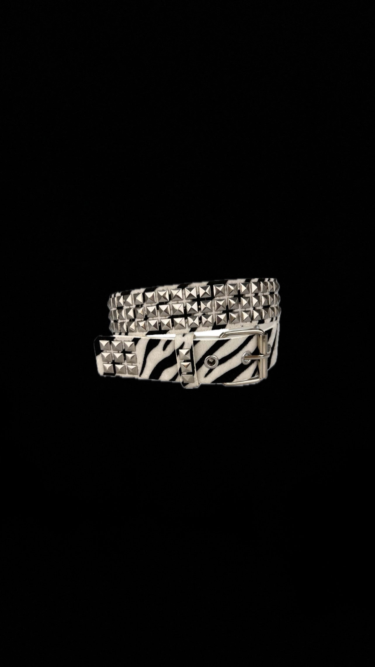 Animal Print studded belt